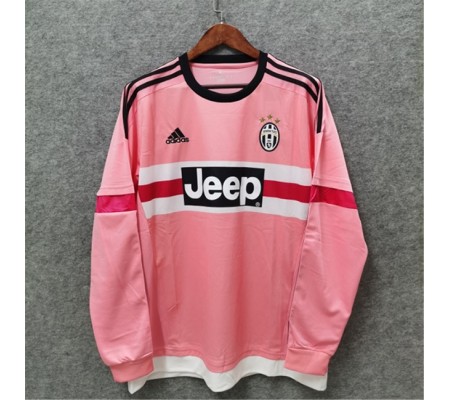 Juventus 15/16 Away Pink Long Sleeve Soccer Jersey